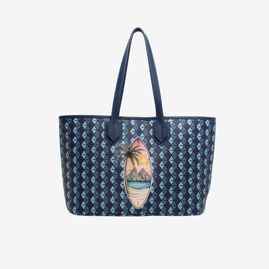 Palm Breeze Long Tote Bag