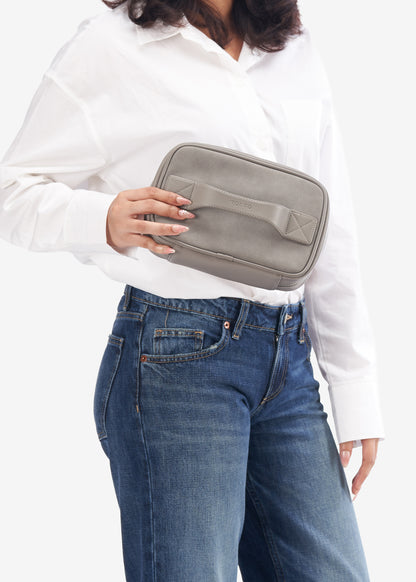 Solid Suede Flip Pouch