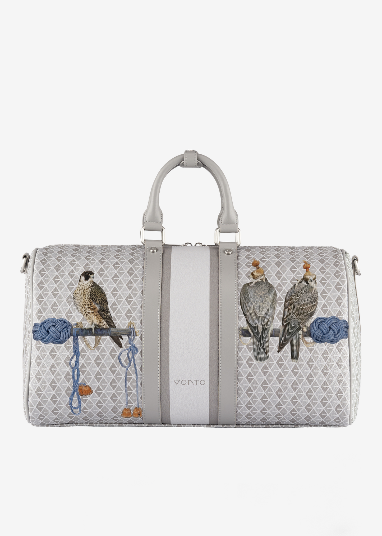 Falcons on Braided Perch Duffle