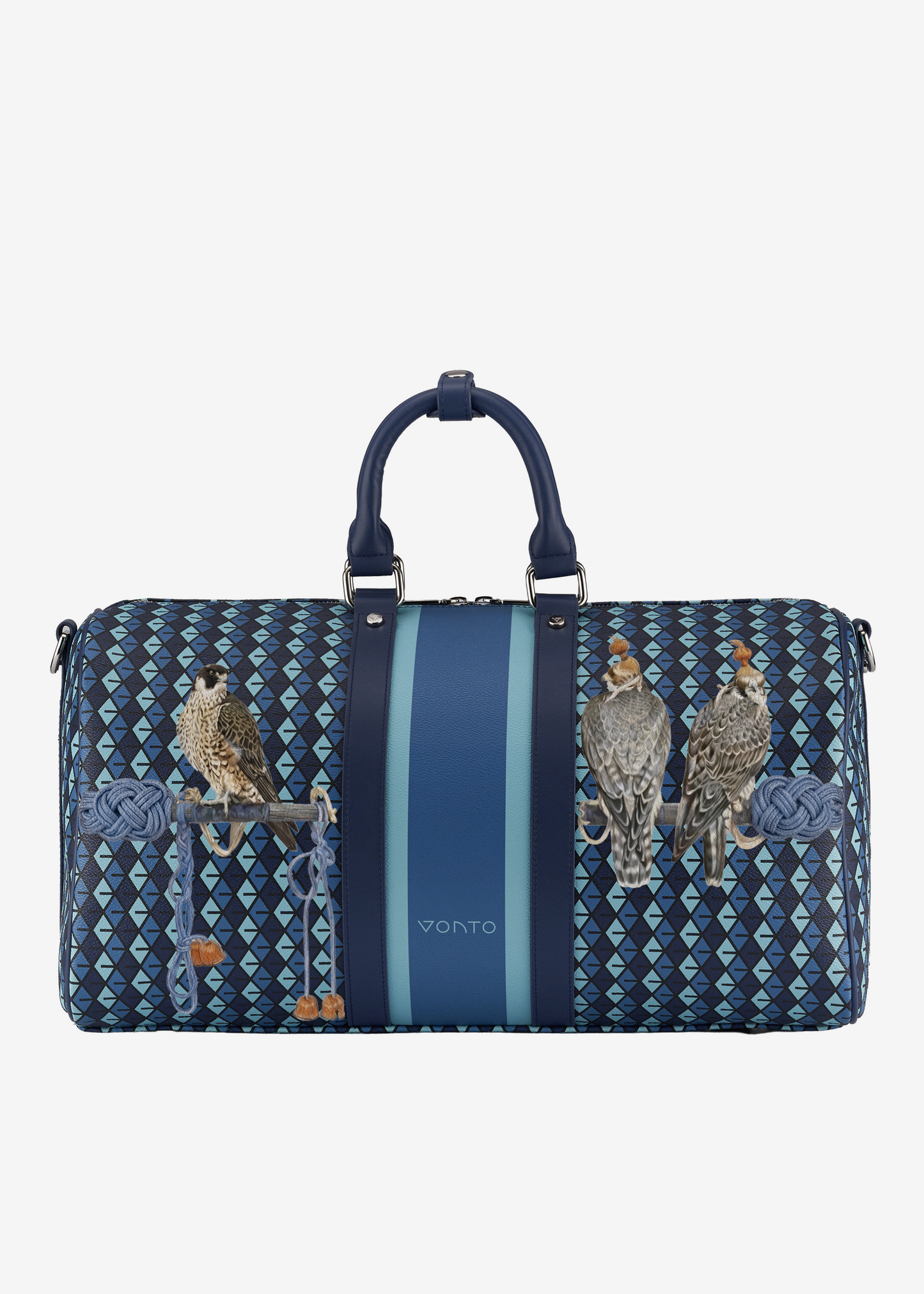 Falcons on Braided Perch Duffle
