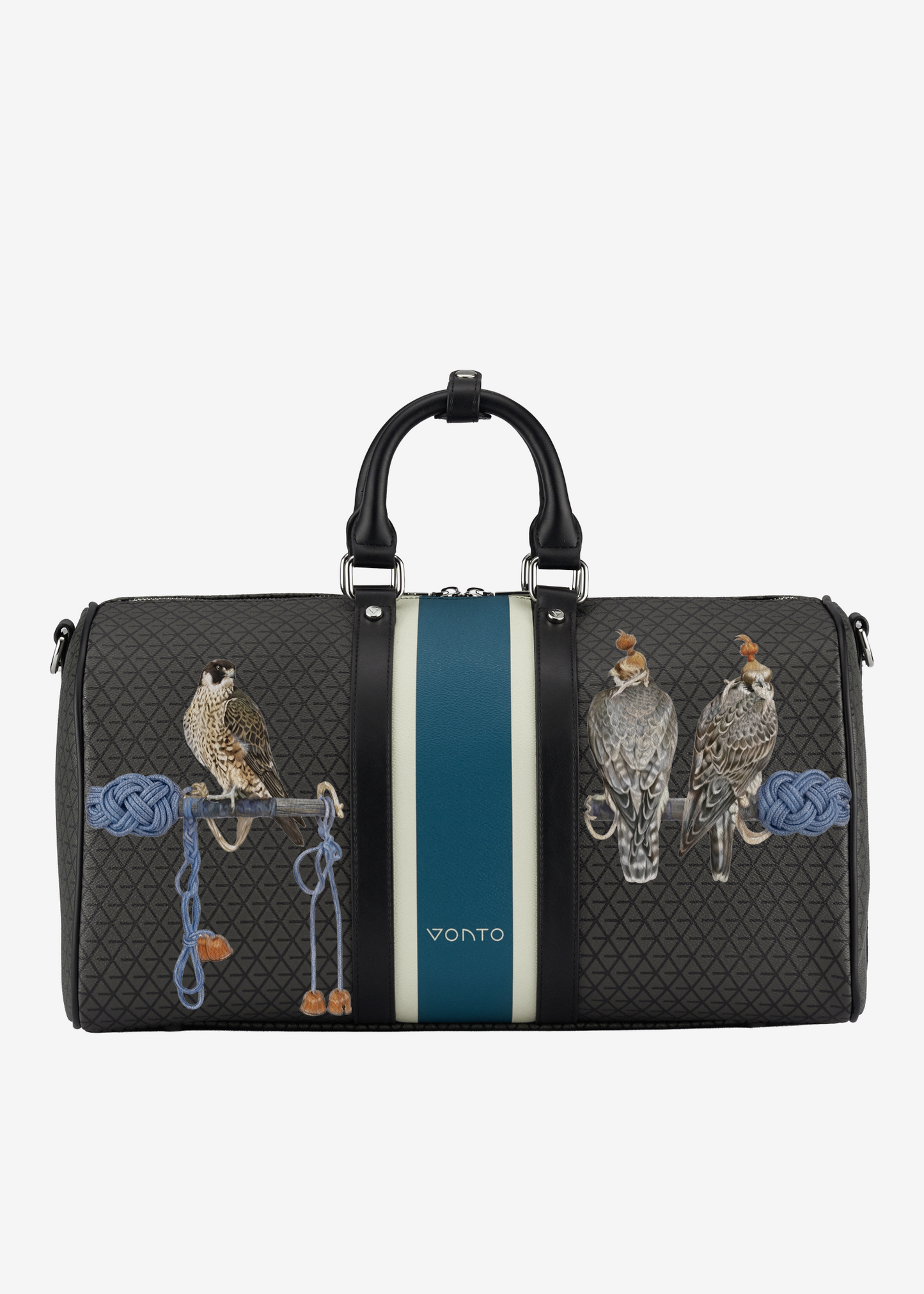 Falcons on Braided Perch Duffle
